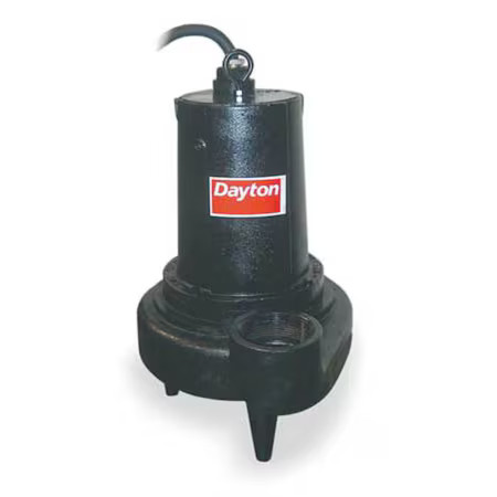 Dayton 4Le17 Sewageejectorpump, 25Ft, 2Hp, Single, 240Vac