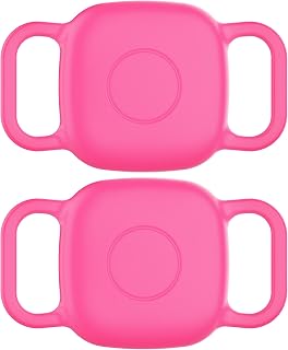 DDJ Waterproof Dog Collar Holder for Life360 Tile Mate Tracker, 2-Pack Durable Silicone Cover, Anti Lost for Life 360 Tile Tracker Case for Cat & pet Collars, Easy Installation, Lightweight, Black