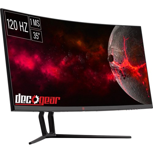 Deco Gear 35" Curved Gaming Ultrawide Monitor, 3440x1440, 120 Hz, 1ms MPRT, (Ope