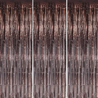 DECOCKRAT 3 Pack Foil Fringe Backdrop - Iridescent Shiny Tinsel Curtains for Party Decoration/Photo Booth Props - 3.3x8.2 FT Metallic Foil Backdrop for Birthday, Wedding, Graduation, Christmas.