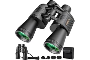Deesoo 20x52 Binoculars for Adults High Powered - HD Large View Binoculars with Low Light Vision - Professional Binocular for Bird Watching Hunting Travel Cruise Outdoor Sports - Gifts for Men