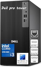 Dell 2026 Pro Tower PC Essential Desktop Computer, 14th Gen Intel i3-14100 (4-Core), Copilot AI, HDMI, Dual Monitor, 8GB DDR5 RAM, 512GB PCIe SSD, Windows 11 Pro for Small Business & Home Office