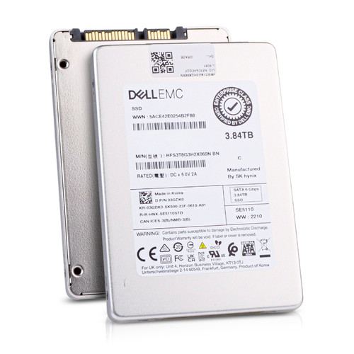 Dell/SK Hynix SE5110 3.84TB HFS3T8G3H2X069N SATA 6Gb/s 3D TLC 1 DWPD 2.5" SSD