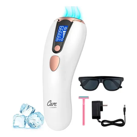 Depiladora Definitiva L&aacute;ser 999kr Care By Gadnic 36w Portable Unisex Vello Facial Corporal 5 Niveles Blanco