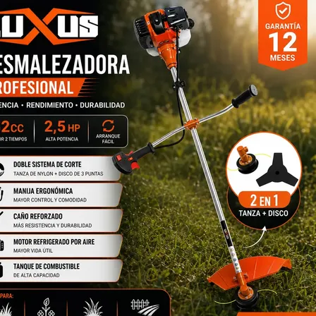 Desmalezadora Motoguada&ntilde;a Luxus 52cc Arnes Cuchilla Carretel