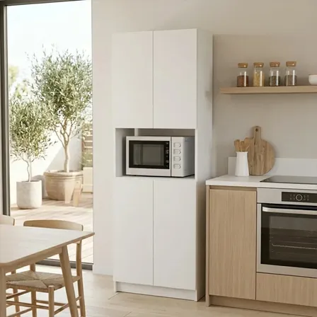 Despensero Home Collection Organizador con 4 Puertas y Repisa Blanco