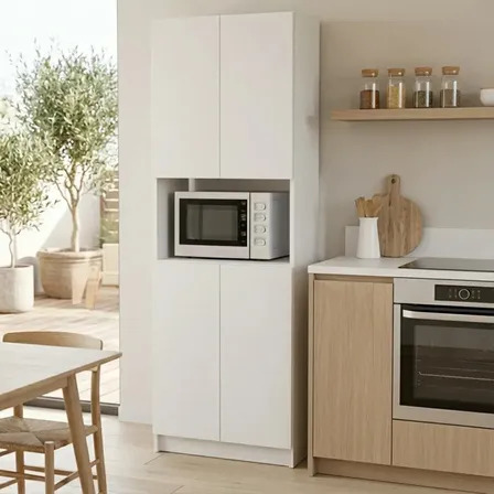 Despensero Organizador con 4 Puertas y Repisa Blanco