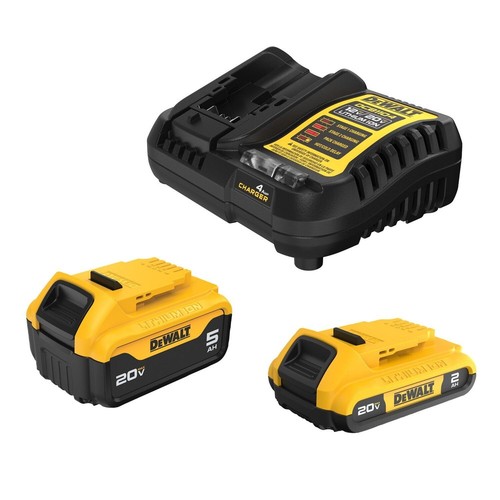 DeWalt DCB225-2CR 20V MAX 2 Ah and 5 Ah Li-Ion Battery Kit Certified Refurbished