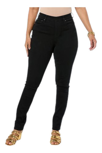 DG2 by Diane Gilman Women's Denim 5Pocket Jegging Black #2
