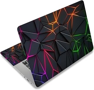 DINKY Laptop Notebook Skin Sticker Cover Decal, 13 13.3 14 15 15.4 15.6 inch Laptop Vinyl Skin Sticker Cover Soft Art Protector Netbook, Glowing Diamond Grid