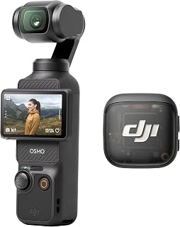 DJI Osmo Pocket 3 Vlog Bundle 2, Vlogging Camera with 1'' CMOS & 4K/120fps | 3-Axis Stabilization, Spotlight Follow, Fast Focusing, DJI Mic 3 Included for Clear Sound, Video Camera for Photography