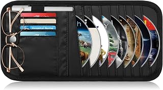 Dntorx CD Visor Holder for Car, Multifunctional DVD CD Case