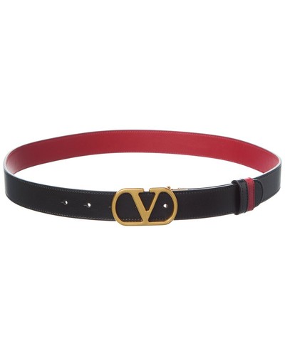 Dnu Tiktok Valentino Vlogo Signature Reversible Leather Belt Women's