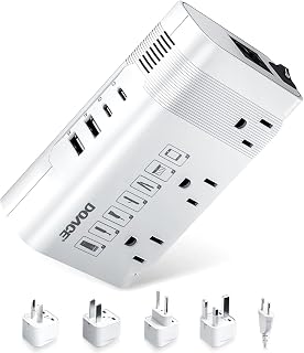 DOACE 350W Voltage Converter US to Europe - 220V to 110V Converter for European Travel, Power Adapter Combo with PD Chargers for Hair Straightener Shaver Toothbrush CPAP Laptop Camera Phone