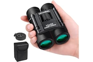 DRANBOL 12X25 Mini Pocket Binoculars for Adults Kids, Small Compact Binoculars for Bird Watching, Opera Concert