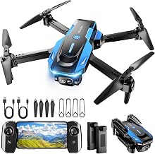Drone with 1080P Camera - Foldable Remote Control Quadcopter with Gesture Control, 3D Flip, One Key Start, Emergency Stop, 2 Batteries, Easier to use, Toy for Kids Adult Beginners