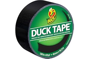 Duck Brand 1265013 Color Duct Tape, Single Roll, Black