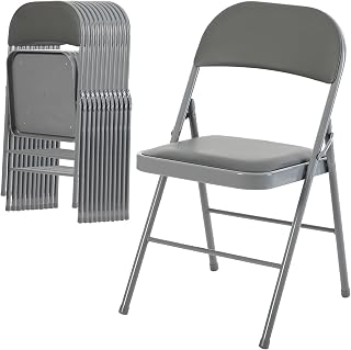 DUMOS Padded Folding Chairs 12 Pack, Dining Patio Chairs, Outdoor Home