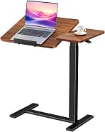 DUMOS Standing Desk with Wheels, Rolling Desk, Laptop Table