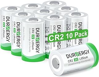 DURNERGY CR2 Lithium Batteries 10 Pack 3V CR2 Rangefinder Battery CR15H270 | Camera Batteries CR2, 850mAh High Capacity, Long Shelf Life CR 2, High Power Lithium 3 Volt Piles CR2 for Golf Range Finder
