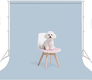 Dusty Blue Photo Backdrop for Photoshoot Background Photography 7x10ft | Polyester, Studio, Blue Aura, Portrait Streaming Video Shooting