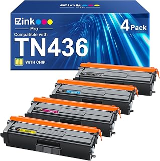 E-Z Ink Pro TN436 Toner Cartridge Compatible for Brother TN436 TN436BK | TN433 TN431 TN-436 Toner Use for MFC-L8900CDW HL-L8360CDW HL-L8260CDW MFC-L8610CDW ( Black, Cyan, Magenta, Yellow )