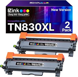 E-Z Ink TN830XL Toner for Brother Printer Compatible for Brother TN830XL TN830 Toner Cartridges to Use with DCP-L2640DW HL-L2460DW HL-L2480DW HL-L2400D (2 TN830XL Black)