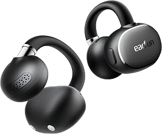 EarFun Clip 2 Open Ear Earbuds, Clip On Headphones, AI Translation Earbuds | LDAC, Hi-Res Audio, Bluetooth 6.0 for Running, Workout, 12mm Titanium Driver, 4 Mics AI Clear Call, Secure Fit, 40H, Violet
