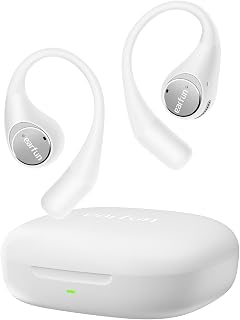 EarFun OpenJump Open Ear Headphones, Wireless Earbuds, Hi-Res Sound, LDAC | Ergonomic Earhook, 4 Mics ENC Call, 42H Playtime, Multipoint Connection, IPX7 Waterproof, Snug Fit for Workout, Running White
