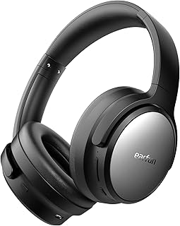 EarFun Tune Pro Active Noise Canceling Headphones, Wireless Headphones | 5 Mics Clear Call, 120H Playtime, Bluetooth 5.4, Hi-Res Audio, Multipoint Connection, Custom EQ via App, Comfortable Fit