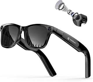 EarlySincere 2026 Ai Smart Glasses for Men Women, 8mp 4k Hd Camera Glasses, 410mah Battery, Supports Photo/Video/Audio Recording, Ai Voice Control, Ai Glasses with Bluetooth Calling(Sunglasses)