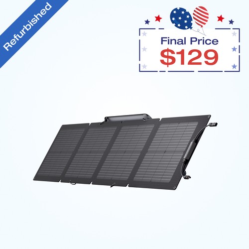EcoFlow 110W Portable Solar Panel Foldable with Carry Case Certified Refurbished
