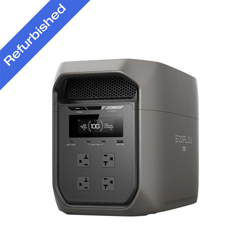 EcoFlow 2048Wh 2400W LFP Portable DELTA 3 Max Power Station Backup Refurbished