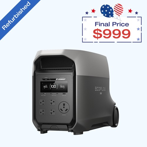 EcoFlow Delta 3 Ultra 3600W 3072Wh Portable Power Station LFP Battery Refurbish