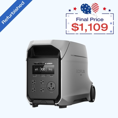 EcoFlow DELTA 3 Ultra Plus 3600W 3072Wh Portable Power Station Refurbished RV