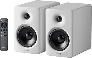 Edifier M90 Computer Speakers, 100W RMS Desktop Speakers, White | Hi-Res Audio with LDAC, Bluetooth 6.0 Compact Speaker, HDMI eARC/Optical/USB-C/AUX Inputs, SUB Out, Remote Control for TV/PC
