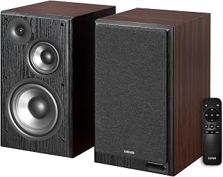 Edifier R2750DB MKII 3-Way Powered Bookshelf Speakers, 144W RMS, Walnut | Active Studio Monitor with Sub Out, Hi-Res Audio, Bluetooth 6.0 with LDAC, HDMI/Optical/Coaxial for Turntable, PC, Home Audio