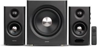 Edifier S355DB 2.1 Powered Bookshelf Speakers with Wireless 8" Subwoofer, 150W Tri-Amp Hi-Res Audio, Computer Speaker System, Bluetooth 6.0 with LDAC, HDMI/Optical/Coaxial Inputs for PC, TV (Black)