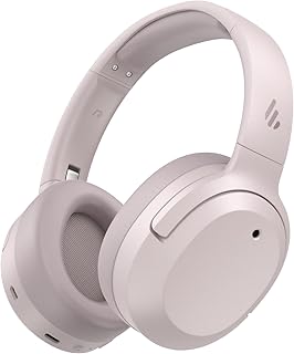 Edifier W820NB Plus Gen 2 Over-Ear Noise Cancelling Headphone, Smoky Pink | -49 dB ANC, LDAC Hi-Res Audio, Bluetooth 6.1 & Multipoint, 40mm Titanium Driver, 88H Playtime, Spatial Sound, AI Clear Calls
