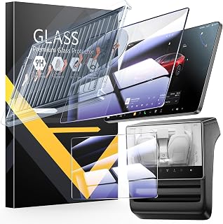 EGV for 2026 Tesla Model Y Juniper/Model Y L Screen Protector 16"+ 8" | 9H Tempered Glass for Model Y Premium (2026)&Model Y Performance (2025/2026)&Model Y L with Auto-Dust Installation, 0 Bubble