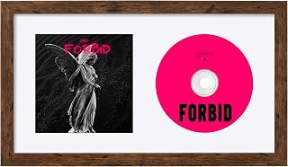 eletecpro 6.7x12.2 CD and Album Cover Display Frame with Two Double-Sided Mats in 4 Colors Holds Music Disc and Artwork for Wall Mount Rustic Brown 1 Pack