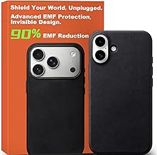 EMF Blocker for Cell Phone, Radiation Blocker for iPhone, Anti Radiation Phone Case with Circuit Chip Technology, EMF Protection Phone Case for iPhone, 5G Shield, FCC Tested (Black, iPhone 16)