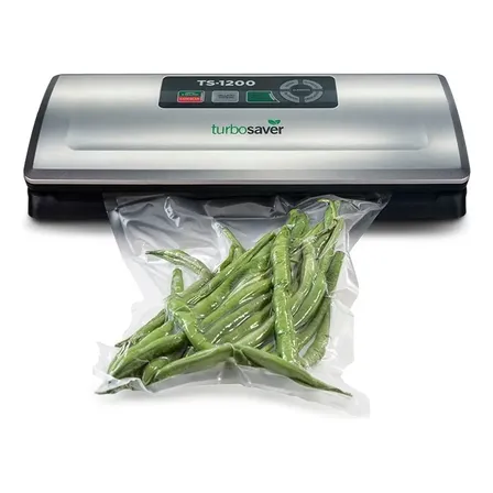 Envasadora Al Vac&iacute;o TurboSaver TS1200 Uso Dom&eacute;stico Alimentos Bolsas Gofradas