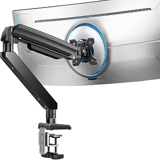 ErGear Heavy Duty Monitor Arm for 13-49&Prime; Ultrawide Screens, 37.4 lbs Capacity, Full Motion Monitor Desk Mount, Rock-Solid Support, Dual C-Clamp & Grommet Mount, VESA 75x75/100x100mm