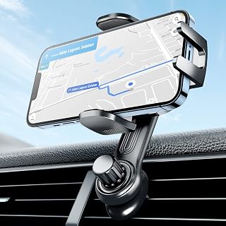 eSamcore Car Vent Phone Mount, Car Phone Holder for Your Air Vent Clip | 360&deg; Swing Arm, 0.8&rdquo; Depth Clamp, Non-blocking Vent, 36mm Hooks, Fits Horizontal & Vertical Vents, Fit 4.7" - 6.9" Cell Phone