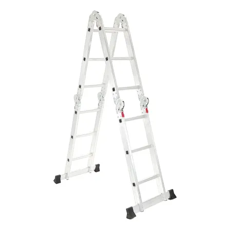 Escalera De Aluminio 12 Escalones 4x3 Articulada Multiproposito Gardenlife