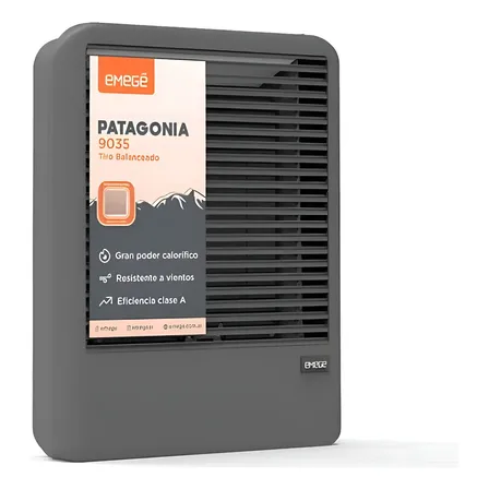 Estufa Patagonia Tiro Balanceado 3000 Kcal Emege Gas Gris