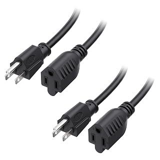 [ETL Listed] Cable Matters 2-Pack 16 AWG 13A Power Extension Cord, 10ft
