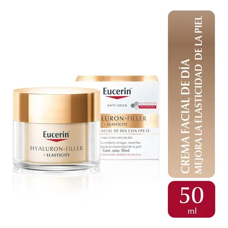 Eucerin HYALURON-FILLER + Elasticity Crema facial antiedad de d&iacute;a FPS 15 50 ml