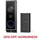 eufy E340 Wireless Video Doorbell Security Dual Camera with Extra Battery|Refurb